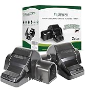 Filpestco Set of 2 Professional Grade Extra Large Tunnel Rat Snap Traps, Mouse Trap, Reusable Tra...