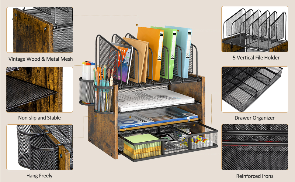 desk organizer storage