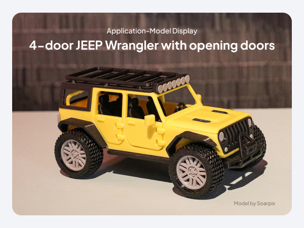 4-door JEEP Wrangler with opening doors
