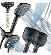 6-way High Pressure 82 Spray Mode Filtered Showerhead Combo - Handheld Shower Head Filters Chlori...