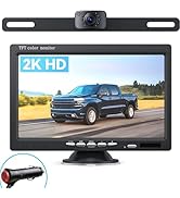 eRapta Backup Camera for Truck 7''HD 2K Front/Rear View Monitor kit IP69 Waterproof Night Vision ...