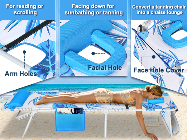 tanning chair with face hole