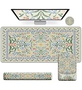 iCasso Mouse Pad with Wrist Rest,Large Desk Mat Set,Ergonomic Keyboard Pad with Wrist Support,Non...