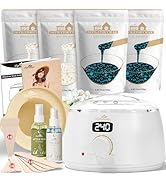 Lifestance Waxing Kit for Women &amp; Men - White L3 Digital Warmer, Silicone Wax Pot Liner, Hair Rem...
