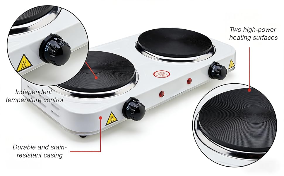 Use the portable electric stove variable temperature knob