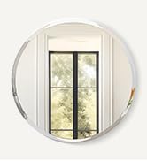 frameless round bathroom mirror