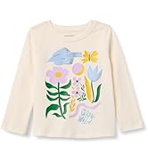 Essentials Girls and Toddlers' Long-Sleeve T-Shirts (Previously Spotted Zebra), Multipacks