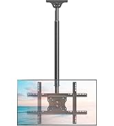 ELIVED Ceiling TV Mount for Most 37-75 Inch Flat/Curved TVs, Height Adjustable Ceiling Mount for ...