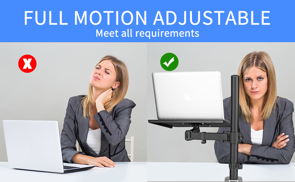 adjustable laptop desk mount