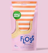 Unflavored all natural dental floss picks, 200 flossers, 4 bags, no flavor