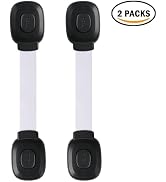 Fursafe&amp;Q Baby Cabinet Locks, Child Safety Cabinet Proofing -Child Safety Strap Locks Adhesive Dr...