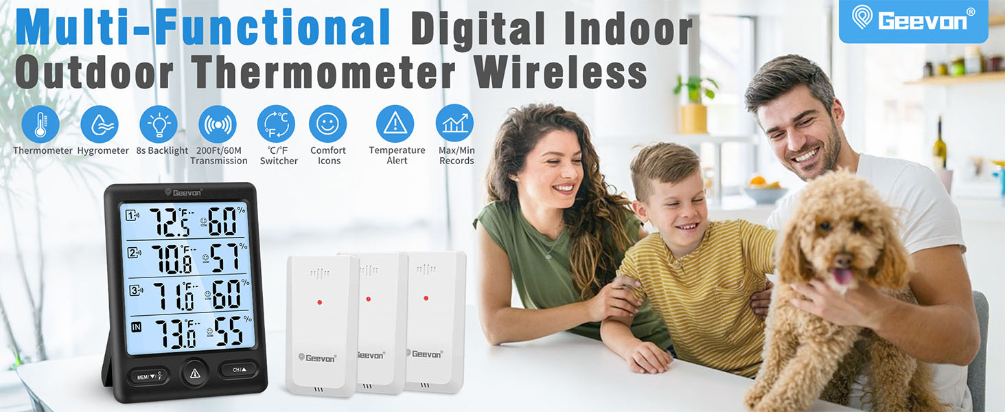 Wireless indoor thermometer