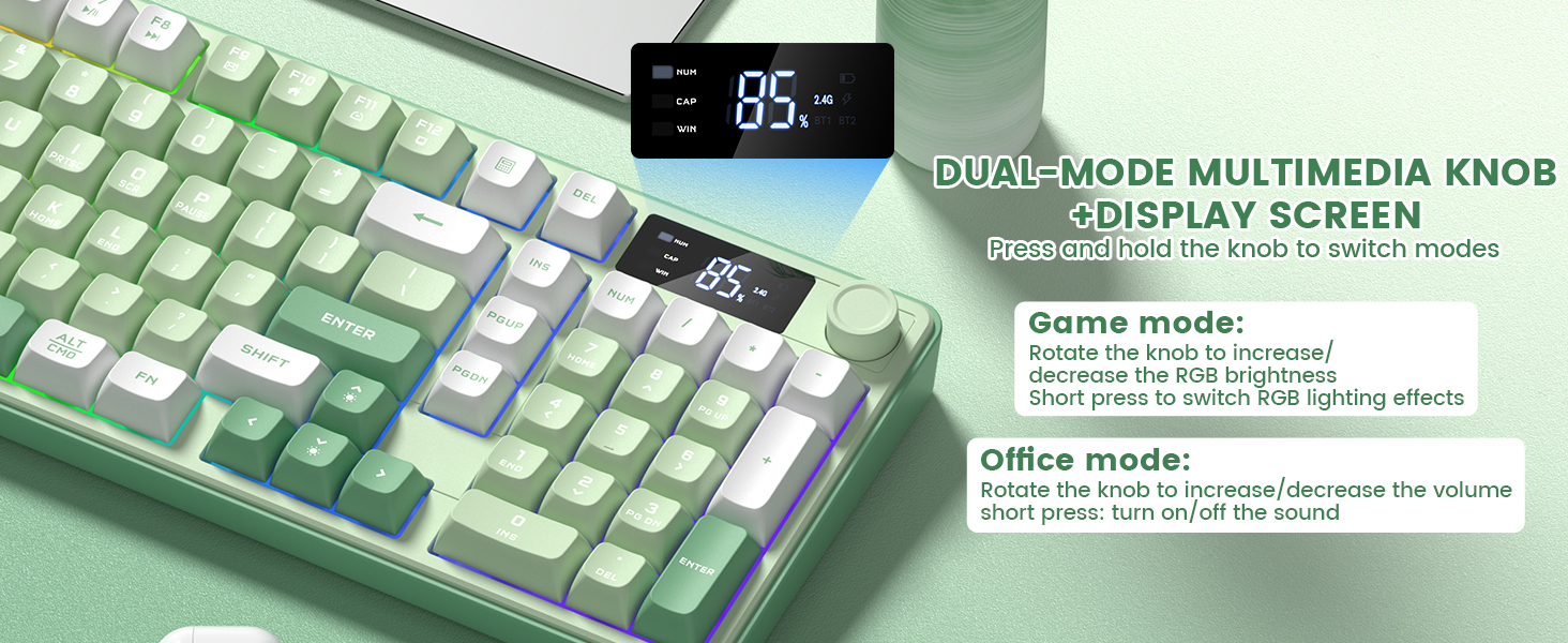 DUAL-MODE MULTIMEDIA KNOB+DISPLAY SCREEN