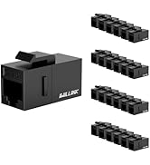 iwillink 10Gbps RJ45 Cat6A Keystone Coupler 25-Pack, Female to Female Cat6A Keystone Jack, UTP Ke...