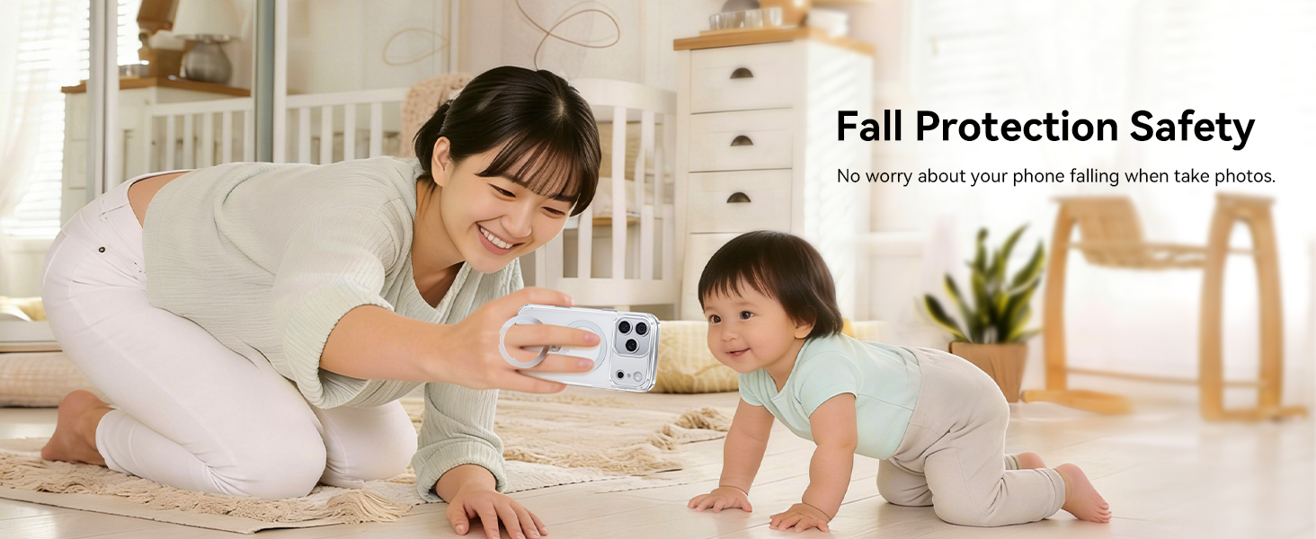 Peerock for iphone 17 pro max case clear with magnetic stand