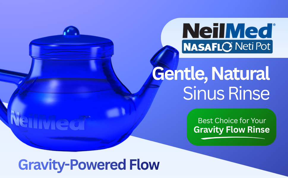 NeilMed NasaFlo, easy flow, no spill, no mess pot design