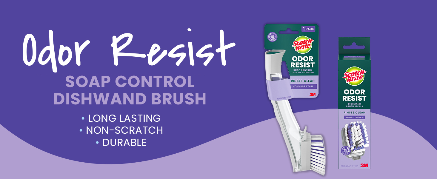Odor Resist Control Dishwand Brush