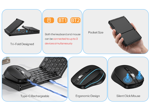 Foldable and Mouse Keyboard