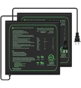 2 Pack Seedling Heat Mat for Seed Starting,20" x 20.75" Waterproof Heating Pad for Indoor Plants ...