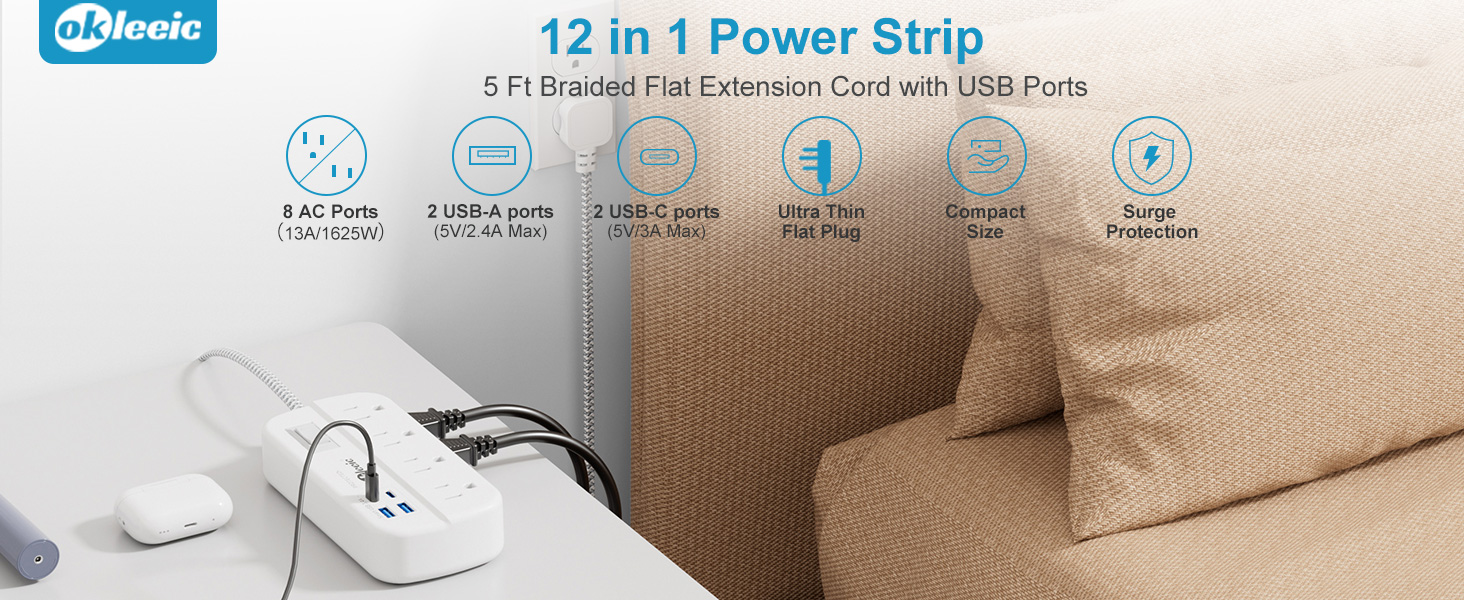surge protector with usb ports