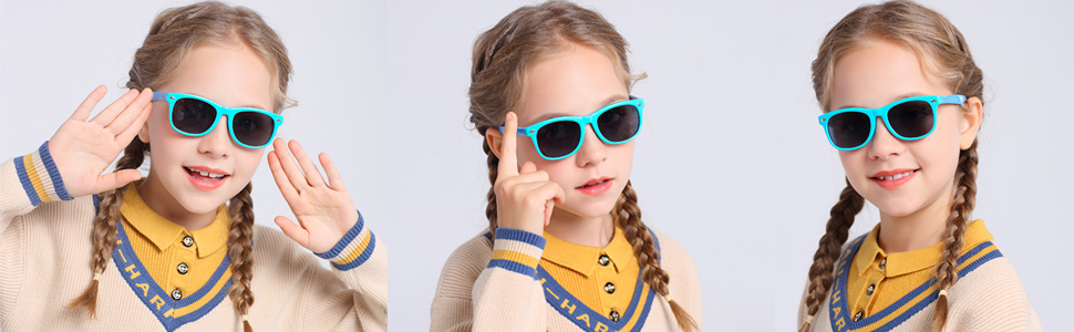 Children try on the effect