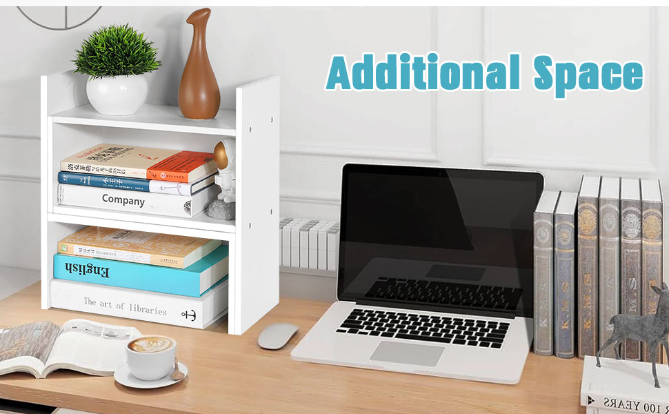 desktop storage shelf
