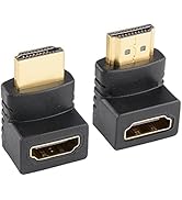 GodSpin HDMI Right Angle Adapter [2 Pack] 90 and 270 Degree, Male to Female Connector, Support 4k...