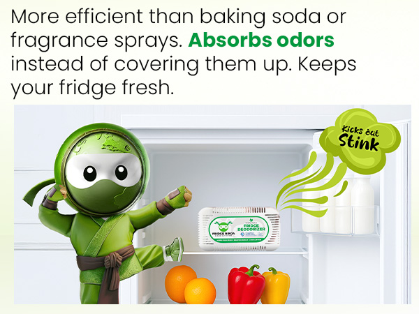 More Efficient Than Baking Soda or Fragrance Sprays. Absorbs Odors Instead of Covering Up