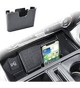 HGWEI Center Console Phone Holder Compatible with 2021-2025 2026 Ford F150 Accessories, Front Sto...