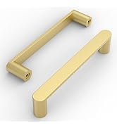 Amerdeco 10 Pack ZH0005MGP Brushed Gold 5 Inch(128mm) Hole Centers Kitchen Cabinet Pulls Hardware...