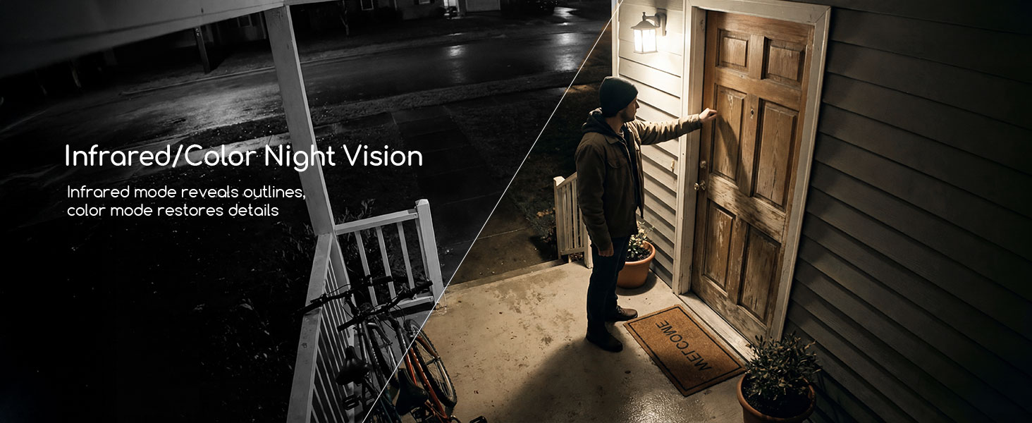 color night vision solar security camera