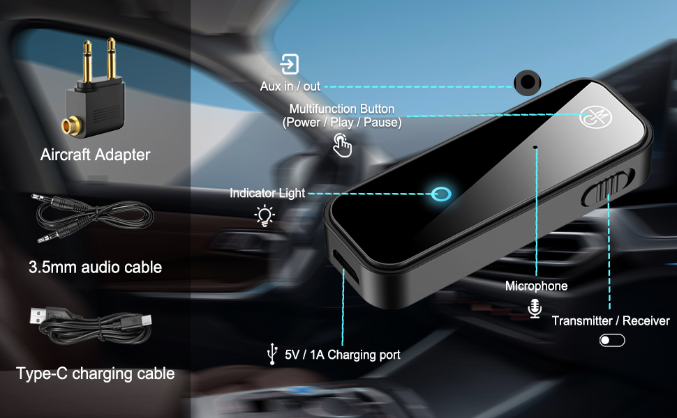 aux to bluetooth adapter