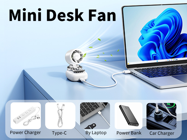 Miniature clip-on fan