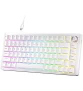 DIERYA DK81E 75% Mechanical Gaming Keyboard, Hot-Swappable, Pre-Lubed Linear Switches, Gasket-Mou...