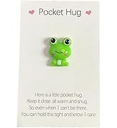 Little Pocket Hug Frog Token with Greeting Cards, Thinking of You Gift, Encouragement Card with F...