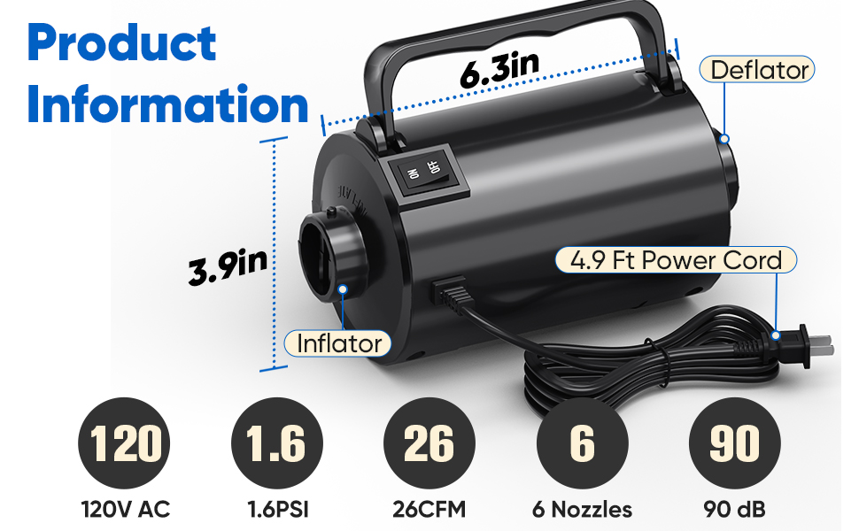 Lotspasie Air Pump Black