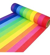 Piokio Colored Washi Tape 10 Roll Multi Pack - 164 Feet x 15mm Wide Set Rainbow Solid Color Tape ...