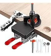 XUNTOP 35mm Concealed Hinge Jig, Aluminum Alloy Cabinet Hinge Jig, Double Clip Fixed More Stable,...