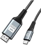 USB C to HDMI Cable 20ft, [4K, High-Speed], USB Type C to HDMI Cord [Thunderbolt 3/4 Compatible] ...