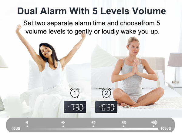 Wooden Digital Alarm Clock