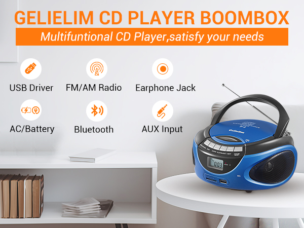 Portable CD Player Boombox