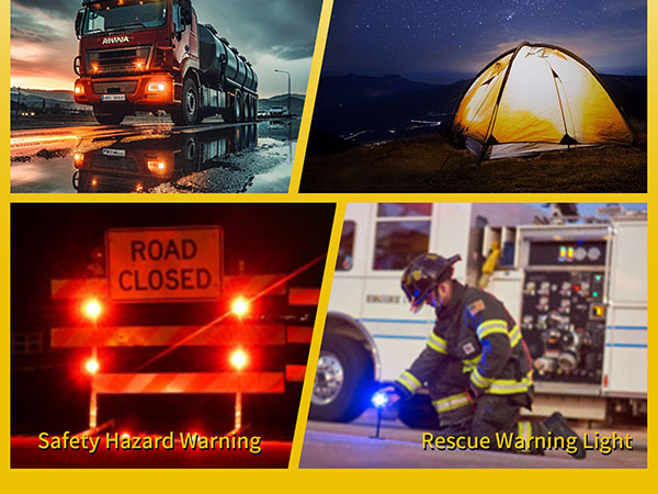 Emergency Flare Alert LED Flare Beacon Auto Roadside Safety Warning Signal Caution Light