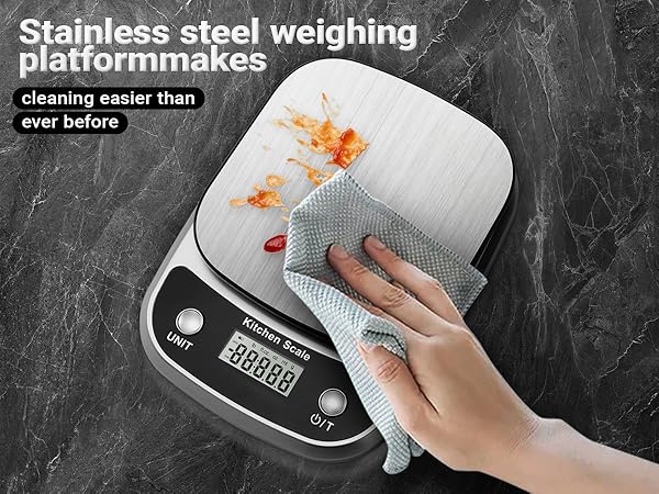 Stainless Steel Food Kitchen Scale with Tare