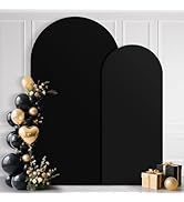 Ledido Wedding Arch Backdrop Cover 6FT 7.2FT Arch Covers 2Set Fitted Stretchy Spandex Round Top S...