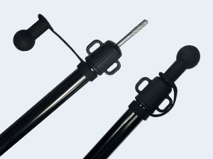 tarp pole rubber top