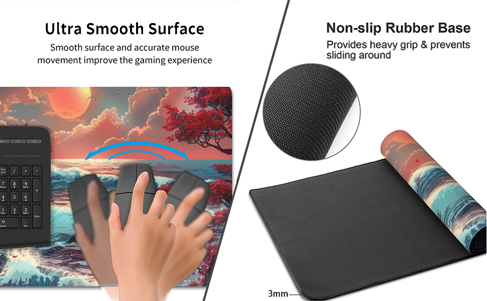 Oversized 3XL Extended Large Gaming Mouse Pad 48x24 Inch, Waterproof Desk Pad