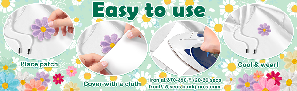 daisy patches applique