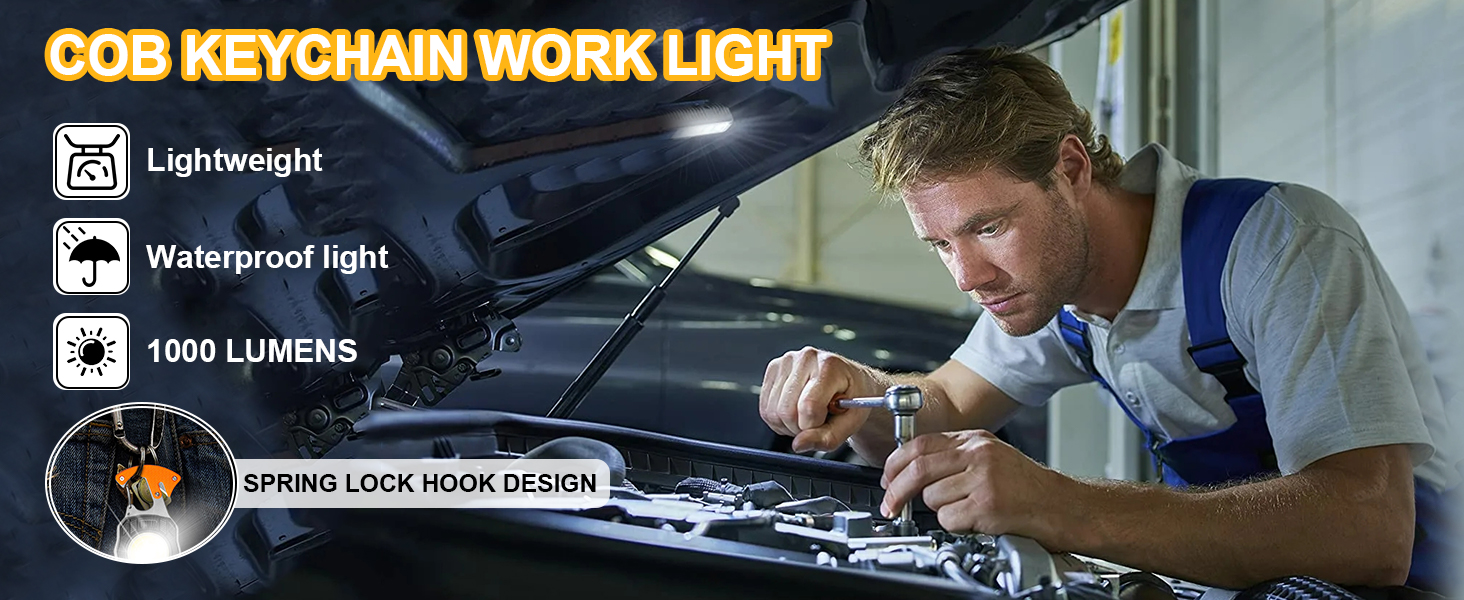 cob keychain work light
