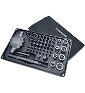 Steinwhale 64 in 1 Gearless Ratchet Screwdriver Bit Set, Ultra Smooth Operation, Flat Handle for ...