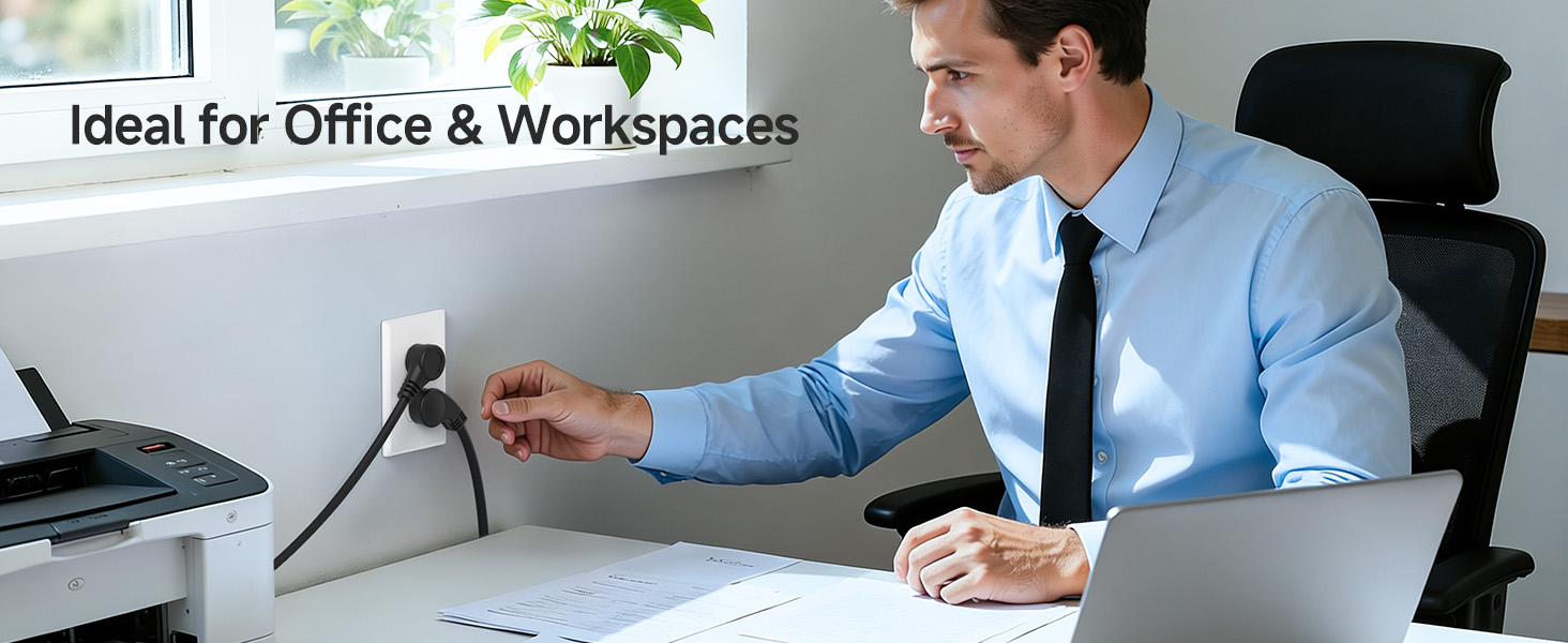 16 AWG Low Profile Right Angle Power Cord, 90 Degree Power Cord